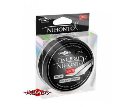 Плетенка Mikado Nihonto Fine Braid 100м, черная