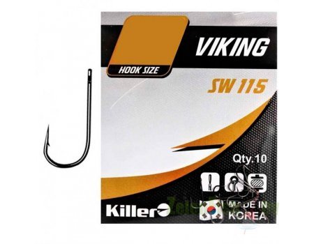 Крючки Killer SW-115 Viking №8 (9шт)