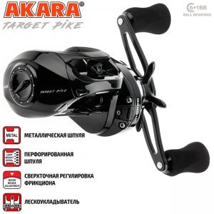 Катушка мультипликаторная Akara Target Pike L, 6п.+1р.п