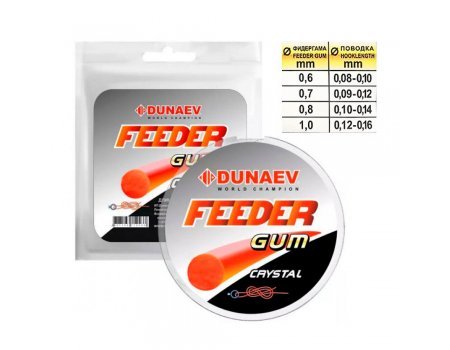 Фидергам Dunaev Feeder Gum Crystal 0.8 мм, 5м