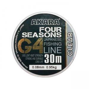 Леска монофильная Akara G4 Four Seasons Clear 30м