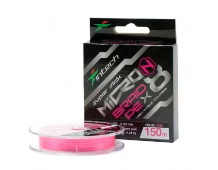 Плетенка Intech MicroN PE X8 Braid Pink 150м, розовая