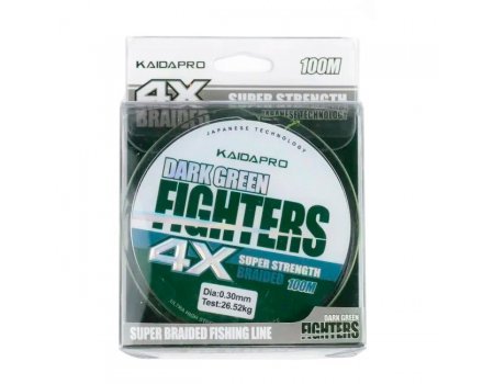 Плетенка Kaida Pro Fighters 4x-100м, зеленая