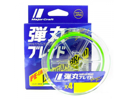 Плетеный шнур Major Craft Dangan Braid X4 150м, зеленый
