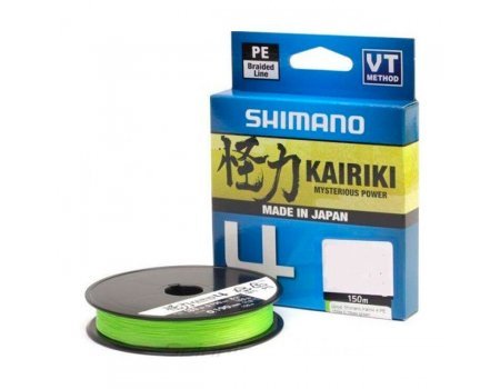 Плетеный шнур Shimano Kairiki X4 150м Mantis Green, светло-зеленый