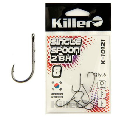 Крючки для микроджига Killer K-10121 Single Spoon 2BH