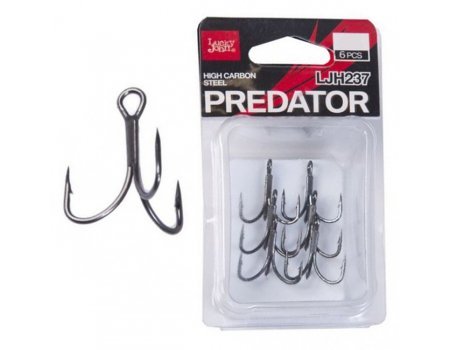 Крючки-тройники Lucky John Predator LJH237, №4 (6шт)