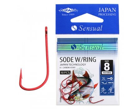 Крючки Mikado Sensual Sode Red W/Ring №12