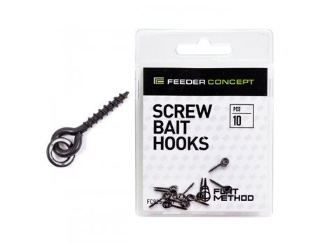 Крепления для бойлов/приманок Feeder Concept Flat Method Screw Bait Hooks, 10шт