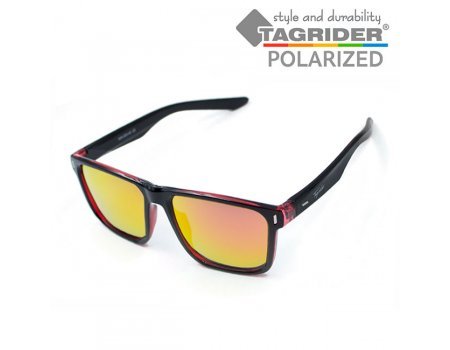 Очки поляризационные Tagrider IMN-020-45 Gold Red Mirror в чехле