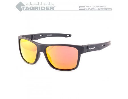 Очки поляризационные Tagrider N05-45 Gold Red Mirror в чехле
