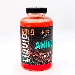 Жидкое питание Nick Baits Gold Liquid Amino (Кислая груша), 500мл Жидкое питание Nick Baits Gold Liquid Amino (Кислая груша), 500мл