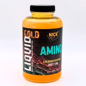 Жидкое питание Nick Baits Gold Liquid Amino (Сладкая кукуруза), 500мл Жидкое питание Nick Baits Gold Liquid Amino (Сладкая кукуруза), 500мл