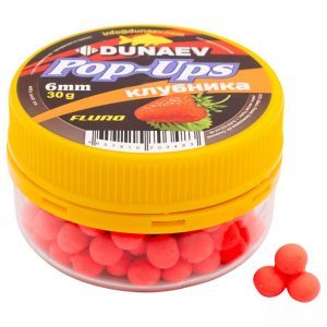 Бойлы Dunaev POP-UP (Клубника), 30г/6мм
