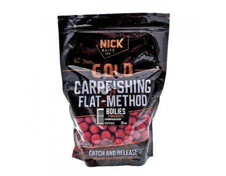Бойлы прикормочные Nick Baits Gold Fishfruits (Клубничный джем) 20мм, 1кг