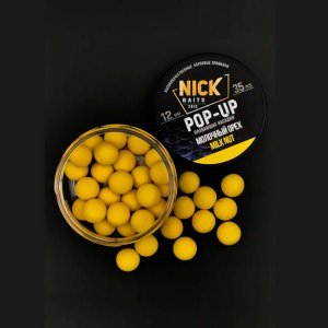 Бойлы Nick Baits POP-UP (Молочный орех), 35шт/12мм