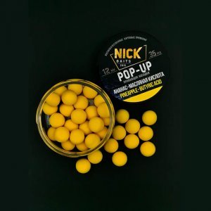 Бойлы Nick Baits POP-UP (Ананас-Масляная кислота), 35шт/12мм