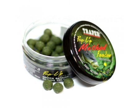 Бойлы плавающие Traper Method Feeder Pop-Up (Green marzipan, зеленый марципан), 30г/10мм