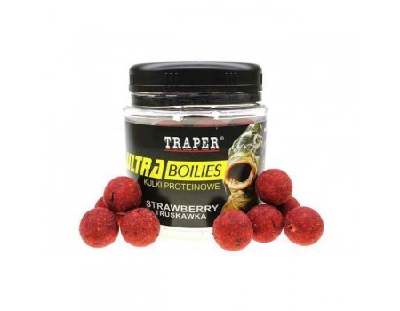 Бойлы Traper Ultra Boilies (Truskawka, клубника), 100г/16мм