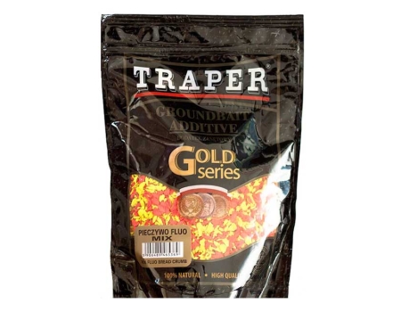 Компонент для прикормки Traper Gold Pieczywo Fluo mix (Печиво флуо микс), 400г