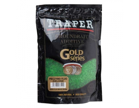Компонент для прикормки Traper Gold Pieczywo Fluo zielone (Печиво флуо зеленое), 400г