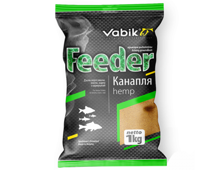 Прикормка Vabik Feeder "Конопля" (светло-коричневая), 1кг