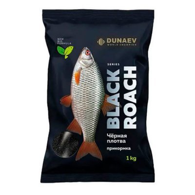 Прикормка Dunaev Black Series Roach (Черная плотва), 1кг Прикормка Dunaev Black Series Roach (Черная плотва), 1кг