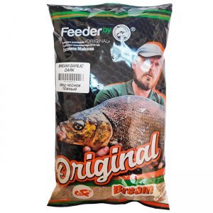 Прикормка Feeder by Original Bream Garlic Dark (Лещ Чеснок Темный), 1кг
