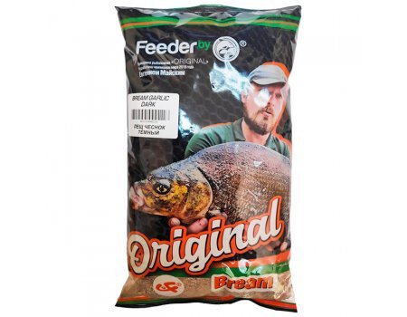 Прикормка Feeder by Original Bream Garlic Dark (Лещ Чеснок Темный), 1кг