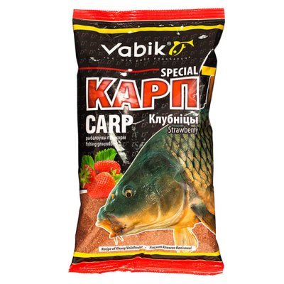 Прикормка Vabik Special Carp Strawberry "Карп Клубніцы" (красная), 1кг
