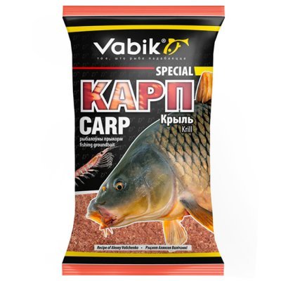 Прикормка Vabik Special Carp Krill "Карп Криль" (темно-красная), 1кг