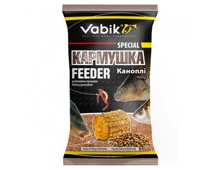 Прикормка Vabik Special Feeder Hemp "Фидер Конопля" (светлая), 1кг