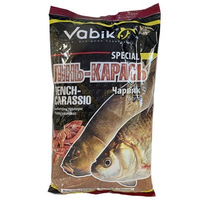 Прикормка Vabik Special Tench-Carassio Worm "Лінь-Карась Червь" (красная), 1кг