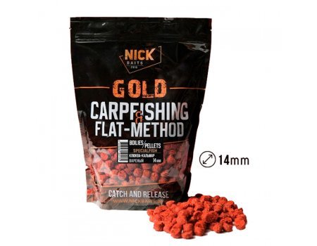 Пеллетс Nick Baits Gold Pellets Specialfish (Клюква-Кальмар) 14мм, 1кг