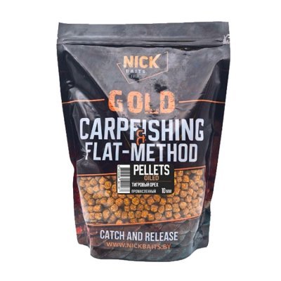 Пеллетс Nick Baits Gold промасленный (Тигровый орех) 10мм, 1кг