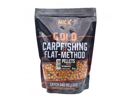Пеллетс Nick Baits Gold промасленный (Тигровый орех) 10мм, 1кг