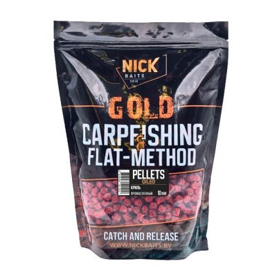 Пеллетс Nick Baits Gold промасленный (Криль) 10мм, 1кг