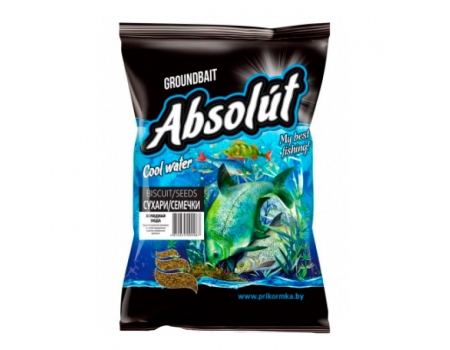 Прикормка зимняя Absolut Сухари/семечки (светлая) холодная вода, 0.75кг