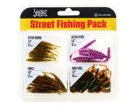 Твистеры и слаги Lucky John Pro Series Street Fishing Pack 06 SET (46шт)