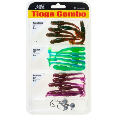 Виброхвосты Lucky John Pro Series Tioga 2.9"/7.4см, Mix3 (21шт)