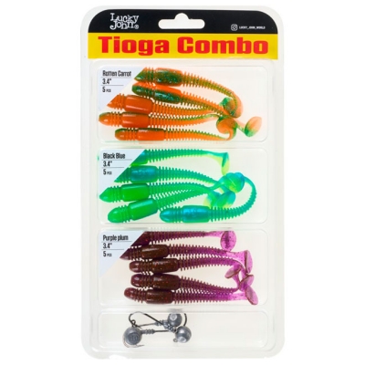 Виброхвосты Lucky John Pro Series Tioga 3.4"/8.64см, Mix3 (18шт)