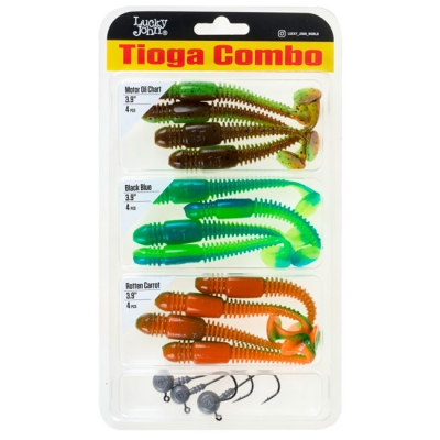 Виброхвосты Lucky John Pro Series Tioga 3.9"/10см, Mix3 (13шт)