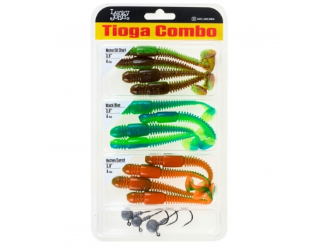 Виброхвосты Lucky John Pro Series Tioga 3.9"/10см, Mix3 (13шт)