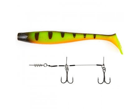 Виброхвост Lucky John 3D Series Kubira Swim Shad 9.0"/22.8см, PG14 (1шт) с оснасткой Stinger L