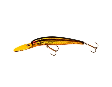 Воблер Bomber Deep Long-A 114F Gold Chrome/Black/Orange Belly, цвет KO