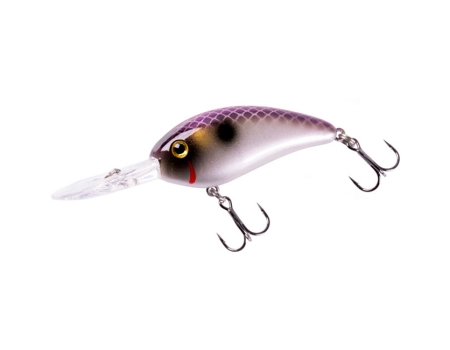 Воблер Bomber Fat Free Fingerling 59F, цвет 523 Purple Pearl Ayu