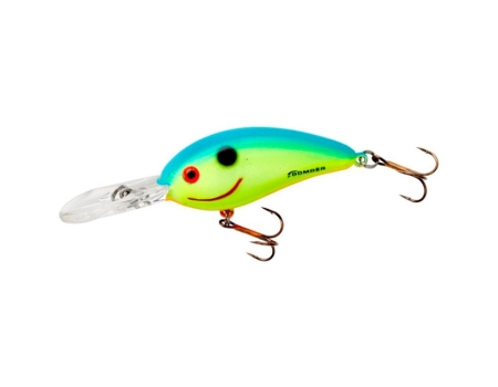 Воблер Bomber Fat Free Fingerling 59F, цвет CHBL Chartreuse Blue
