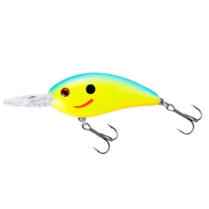 Воблер Bomber Fat Free Shad Guppy 61F, цвет Chartreuse Blue Воблер Bomber Fat Free Shad Guppy 61F, цвет Chartreuse Blue