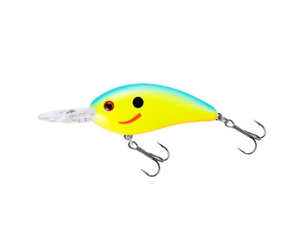 Воблер Bomber Fat Free Shad Guppy 61F, цвет Chartreuse Blue