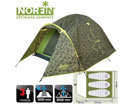 Трехместная палатка Norfin Ziege 3 NC